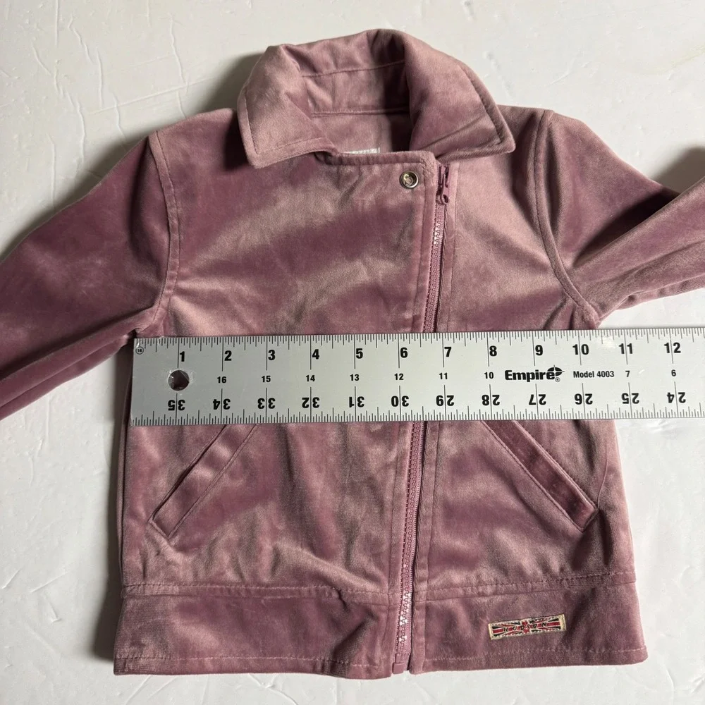 Hudson Kids Velvet Moto Jacket Pink Girls‎ Size 12 Months